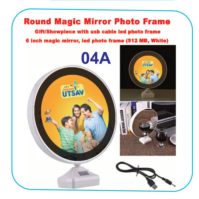 Round Magic Mirror Photo Frame