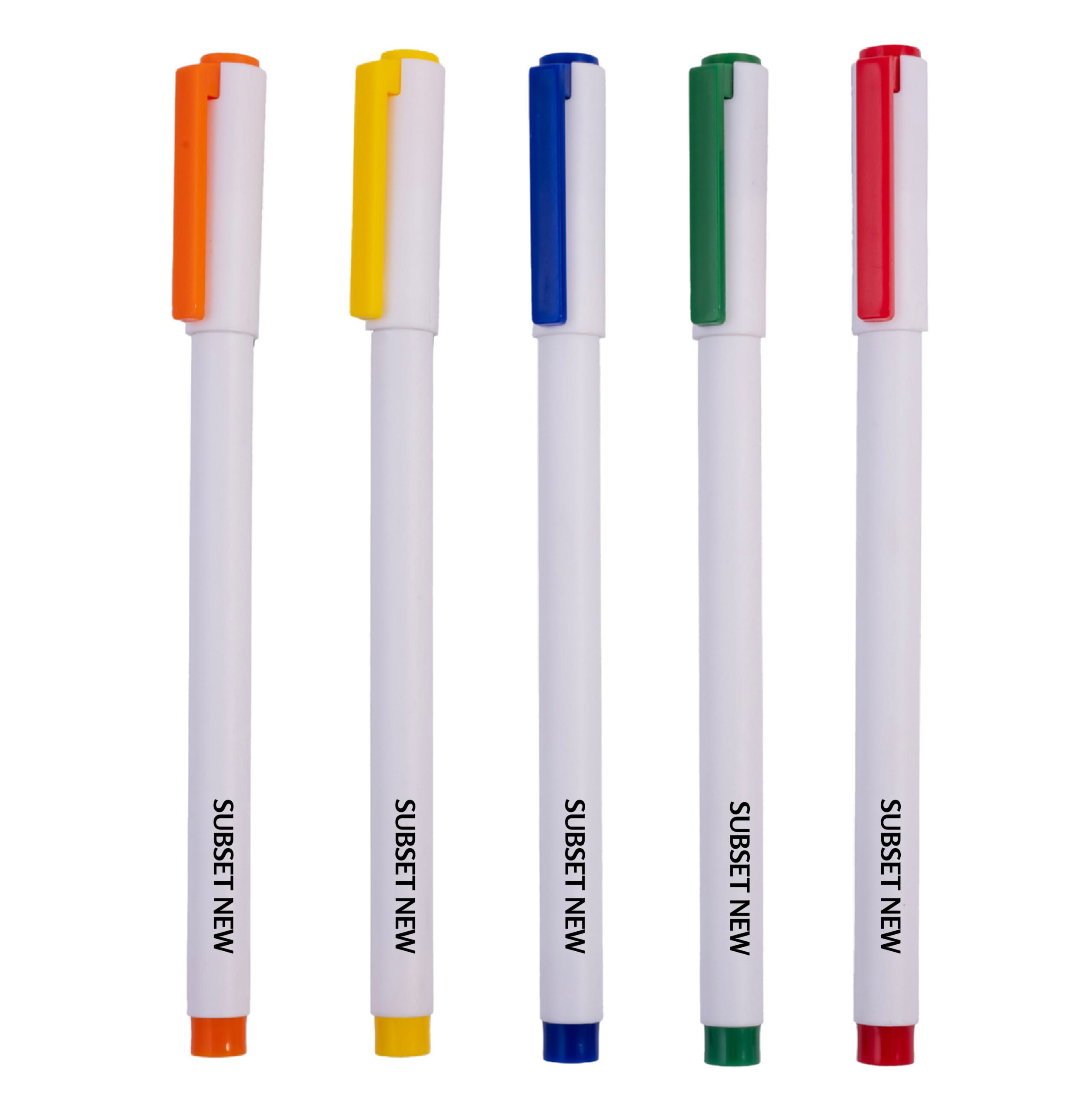 NEW WHITE BALLPEN WITH COLOR PARTS BALL PEN