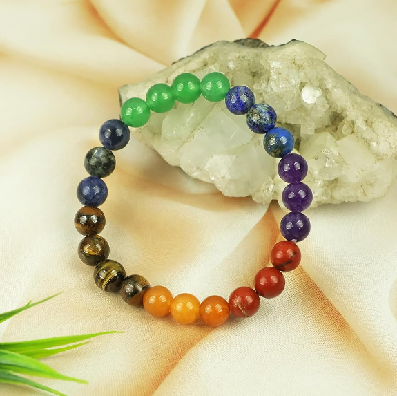 Reiki Crystal Products 7 Chakra Tumble Kit with 7 Chakra Bracelet Original - Image 2